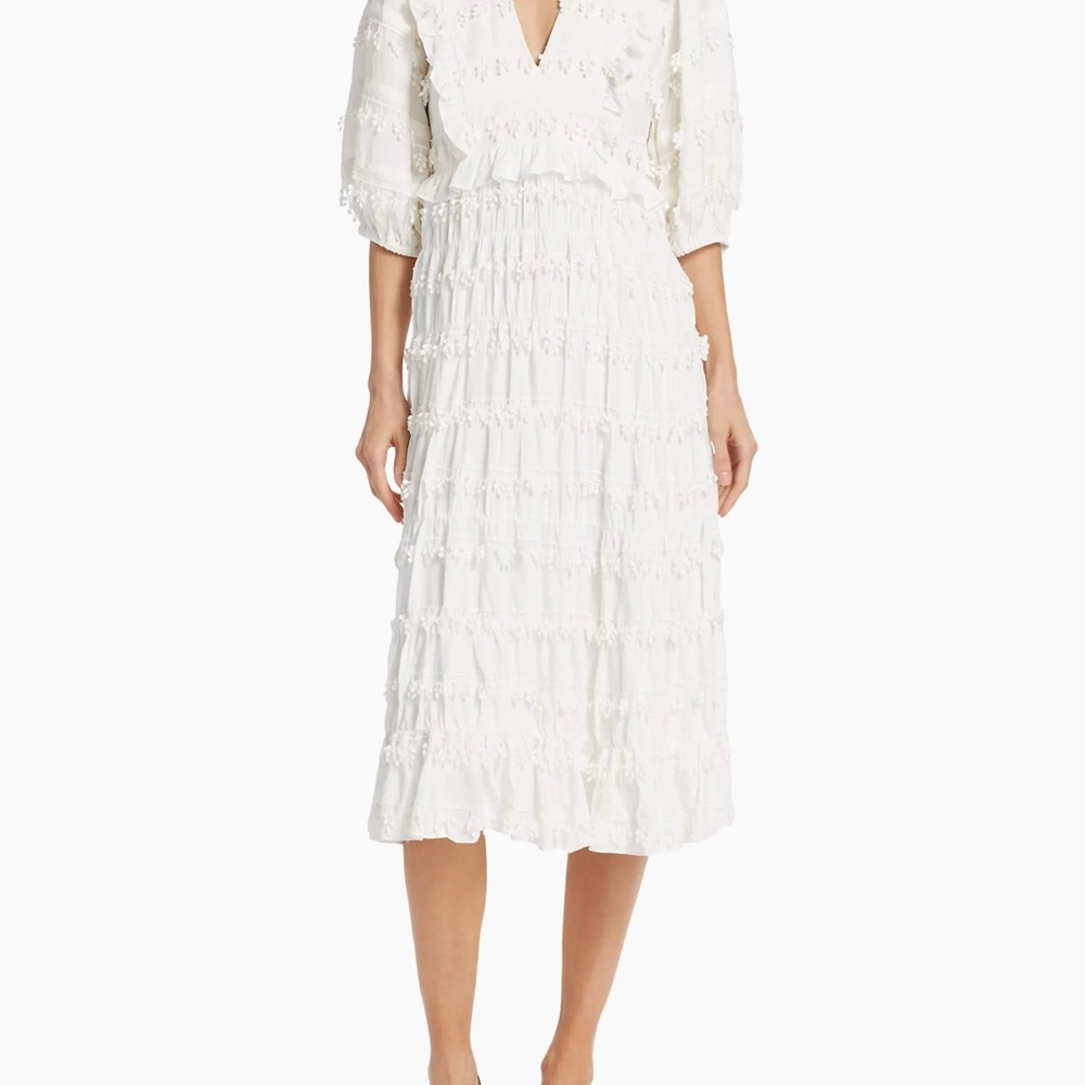 Elegant White Midi Dress